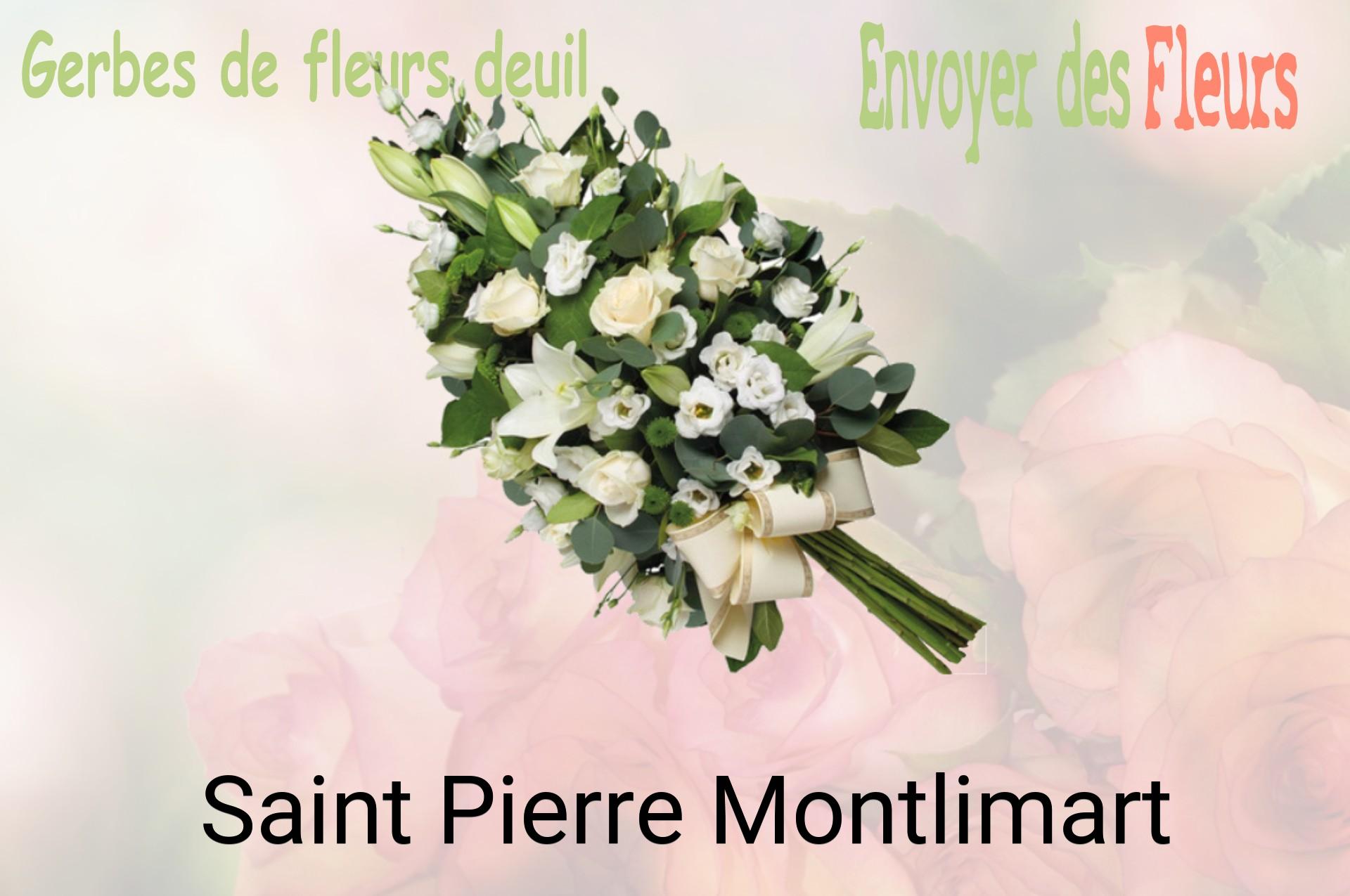 Gerbe de fleurs de deuil livrée à Saint-Pierre-Montlimart